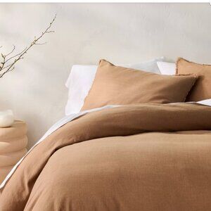 Casaluna Heavyweight Linen Blend Duvet Cover & Pillow Sham Set - Full/ Queen
